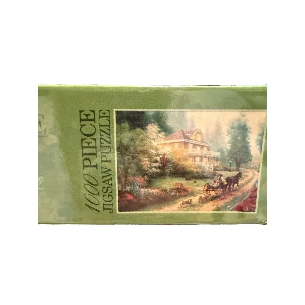 New Thomas Kinkade Sunday at Applehill 1000 Pc Jigsaw Puzzle Ceaco‎ 2001 Sealed